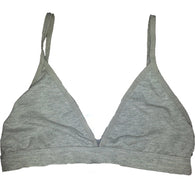 Grey Cotton Triangle Pull Over Sports Bra