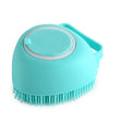 Scalp and body brush with silicon bristles for massage.