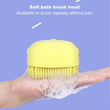 Silicone Massage Bath Body Brush Soft Bristle With Shampoo Dispenser