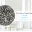 Round shape steel scrubber, stainless, for tough stains