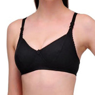 Hushh Black Full Cotton T-Shirt Bra