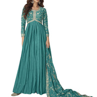 Silk Gown with Dupatta