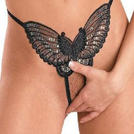 LEG AVENUE Butterfly Shaped Open Crotch G-String(sold out)