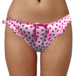 Ladies Cute Heart Print Ruffle Plush Thong(sold out)