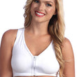 Ladies White Zip Front Sports JOGBRA