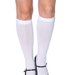 Leg Avenue Women's Nylon Opaque Knee Highs White Hosiery