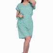 Light Green Half Sleeves One Piece Beach Dress