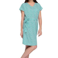 Light Green Half Sleeves One Piece Beach Dress