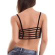 "Pack Of 2" Stripes Cut Out Strap Back Cage Bra