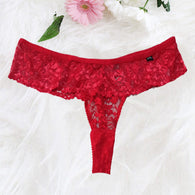 Lovehoney Plus Size Red Lace Thong In XL(Sold Out)