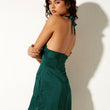 Luxury Forest Green Silk Slip Dress