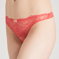 PRINCESSE Dream Spotlight Coral Fishnet Lace Thong