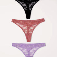 Pack Of 3 Ladies Sexy Sheer Tanga Thongs