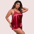 Plus Size Women's Silk Cami and Shorts Set