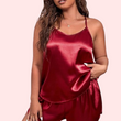 Plus Size Women's Silk Cami and Shorts Set