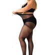 Plus size pantyhose sheer shine