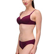 "Pure" Cotton Purple Bra Panty Set