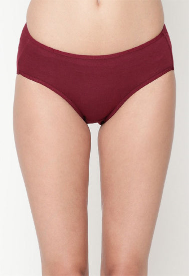 Comfy Women's Best Fitting Plus Size Maroon Cotton Panties(Pkt of 2)