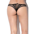 SANS COMPLEXE Black Floral Lace High Waist Thong