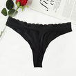 SERRA Black Soft & Sleek Cotton Thong