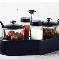 Ganesh Rendy condiment set with transparent jar for easy access, 1 piece.