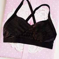 Criss -Cross Black  Padded Sports Bra