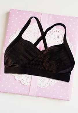 Criss -Cross Black  Padded Sports Bra