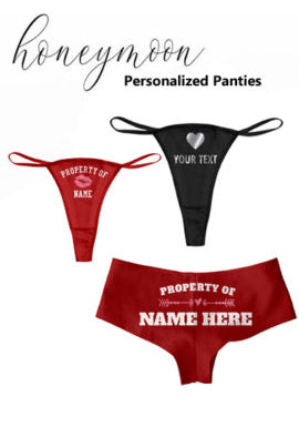 Honeymoon Personalized Panties Pack