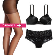 Lovely Value Pack Of Pantyhose & Pushup Bra Set