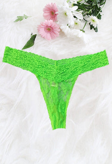 Soft & Flexible Neon Green Lace Thong(SOLD OUT)