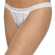 Stretch Lace White G-String