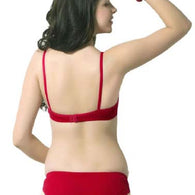 Cute Solid Red Pure Cotton Bra Panty Set