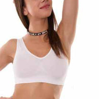 Stretch Fit Visible White Sports Bra