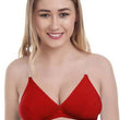 "2 Pack" Clear Straps red hosiery bras