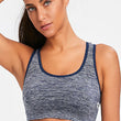 Target Collection Blue Faux Space-Dye Sports Bra