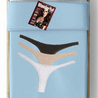 Tex Women Smooth Cotton Thong Panties Pack Of 3