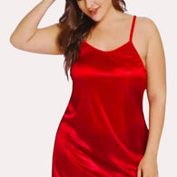 Alluring one-piece satin sleepwear