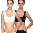 Black White Medium Support Sports Bra Sets