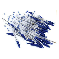 Pack of 100 comfort and smooth writing ball pens, showcasing the entire pack