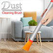 Deep cleaning dust brush with steel handle, compact size