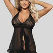 Seductive Lace Babydoll Mini Nightwear Dress