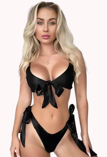 Seductive satin lingerie for her