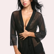 Sensual See-Through Robe in Black