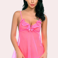 Sheer Lace Babydoll with Matching G-string