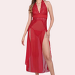 Graceful Long Sheer Nightdress for Women