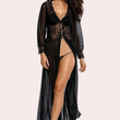 Romantic Sheer Elegance Black Nightgown