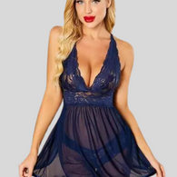 Lacy Elegance Strap Babydoll Nightwear