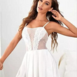 Pure Elegance White Lace Babydoll Nightwear