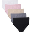 Beauty 5-Pack Soft Elastic Plus Size Panties+ 1 Free Bra