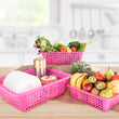 Plastic fruit baskets set of three sizes: large, medium, small